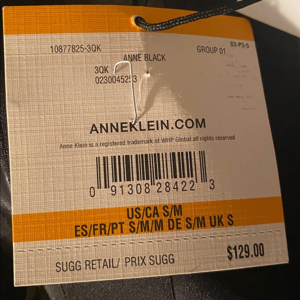 Anne Klein NWT size small/med black open front semi sheer jacket - Picture 8 of 9